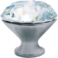 Ручка-кнопка Crystal Hall хром з кристалом d25 мм