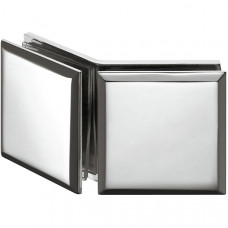 Тримач скла для з'єднання двох стекол 8-12 мм 135° латунь хром полірований