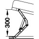 Механізм підйому та фіксації спинки ліжка 300 мм