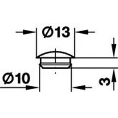 Заглушка d10/13 мм черная