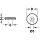 Элемент для вставок подпятника (привинчивание/приклеивание) d25 мм черный