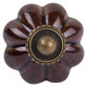 Ручка-кнопка Corisande антична бронза/шоколадний d34 мм