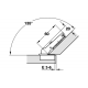 Петля Duomatic для угла 45° схема 45/9,5 мм