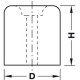 Стопор для дверей сірий гумовий H=26 мм d30 мм