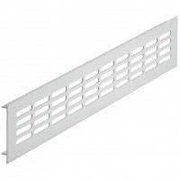 Вентиляционная решетка прямоугольная 100х400 мм серебристая
