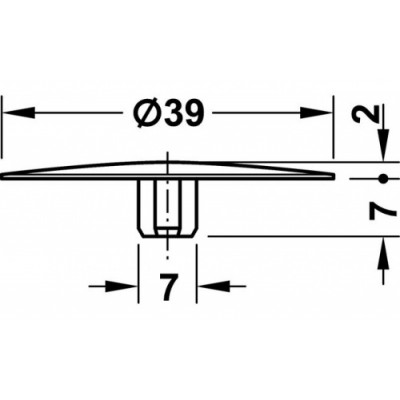 Заглушка Maxifix (Максификс) D35 мм, пластмасса, коричневая RAL 8014