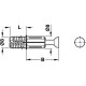 Распорный болт MiniFix (Минификс) С100 для отверстий D8мм, сверление В34 мм