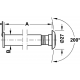 Дверне вічко вогнетривке d=14 мм для дверей 50-80 мм огляд 200° хром