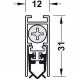 Уплотнитель выпадающий серый 1-сторонний L=1130 мм