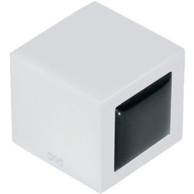 Дверний стопор підлоговий куб білий