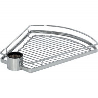 Сітчаста полиця-сегмент для труби 50 мм хром полірований