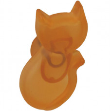 Ручка-кнопка Котик оранжевая прозрачная