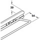 Вішалка для рушників з висувними напрямними з 2 тримачами H=325 мм