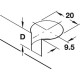 Корпус RAFIX (Рафикс) 20, для толщины 16 мм, пластмасса, бежевый RAL 1015