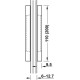 Ручка Taber для скляних дверей L=110 мм нержавіюча сталь