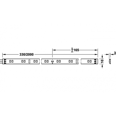 Светодиодная лента Loox LED 3017 L=300 мм 2700 К