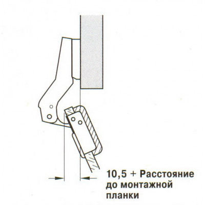 Петля Metallamat A для стеклянных дверей 92°