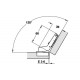 Завіса Duomatic для вкладних дерев'яних дверей 94° (30°) схема 45/9,5 мм
