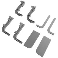 Комплект заглушек открытых/закрытых к профилю Gola серый пластик