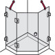 Стабілізуюча штанга для стін душової кабіни під кутом 45° латунь хром полірований