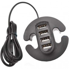 Подовжувач для USB на 4 входи чорний