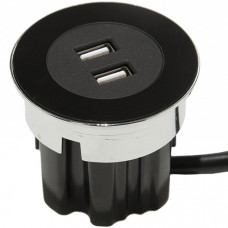Встраиваемый USB-порт Versadot 2хUSB 5V черная (кабель 2 м)