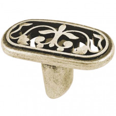 Ручка-кнопка Jemima слоновая кость с серебром