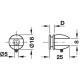 Полкодержатель-пеликан для полки 5-7 мм L=25 мм нержавеющая сталь