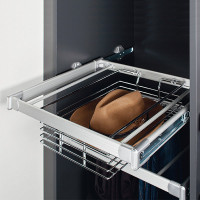 Держатель для 2 брюк с навесной корзиной 600 мм