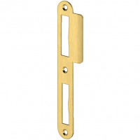 Ответная планка двойная с изогнутым выступом латунь полированная правая