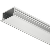 Профиль для лент LED врезной алюминий матовый рассеиватель 18x2500 мм