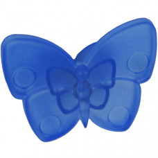 Ручка-кнопка Бабочка синяя прозрачная