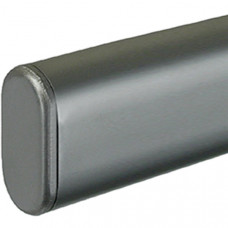 Заглушка для овальной трубы 36х18 мм серебро