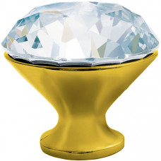 Ручка-кнопка Crystal Palace золото з кристалом d30 мм