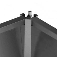 Угол соединительный внутренний 90° к цоколю с LED-подсветкой черный