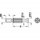 Болт MiniFix (Мініфікс) S200 для отворів 5 мм, свердління В34, М6х7, 5 мм, сталь, без покриття