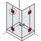 Завіса для душової кабіни для скла 8-12 мм 180° латунь графіт