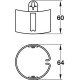 Гнучкий направляючий канал для дротів H=815 мм білий