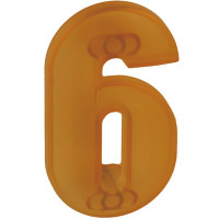 Ручка Шестерка оранжевая прозрачная м/о 64 мм