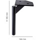Мебельная ножка Fleming железная черная H=180 мм