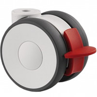 Поворотный ролик Linea Light с тормозом d75 мм