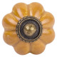 Ручка-кнопка Corisande античная бронза/горчичный d34 мм