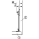 Раскладной стопор с зажимным кронштейном и фиксатором L=225 мм
