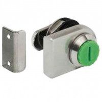 Рычажный замок для стеклянных дверей никель матовый