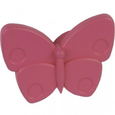Ручка-кнопка Бабочка розовая матовая