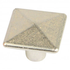 Ручка-кнопка Arjun серебро L=26 мм