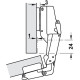 Завіса Duomatic внутрішня для корпусів з висувними ящиками та полицями 165° схема 45/9,5 мм