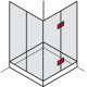 Держатель стекла для соединения двух стекол 8-12 мм 180° латунь хром полированный