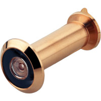 Дверне вічко d=12 мм для дверей 37-82 мм огляд 200° латунь