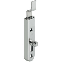 Мебельная задвижка изогнутая L=50 мм никелированная